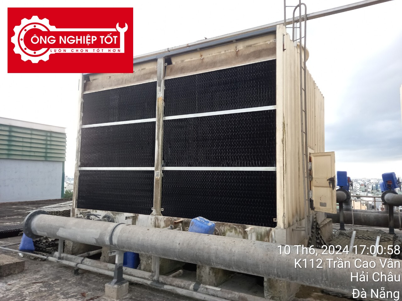 Hình ảnh thực tế tháp giải nhiệt Alpha vuông 250RT